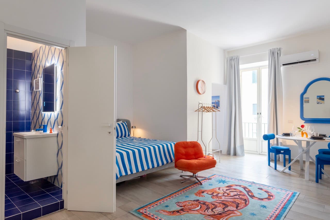 Bedroom and seating corner